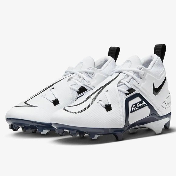 Men's Nike Alpha Menace Pro 3 Football Cleats  White Navy CT6649-108 NEW - Picture 1 of 15